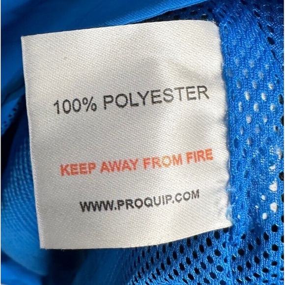 ProQuip Windbreaker Jacket Mens‎ Small Blue Quarter Zip Windproof Short Sleeve - Picture 6 of 16